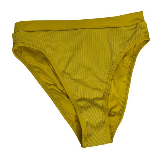 L*Space Frenchi Ribbed Bikini Bottom in Yellow Women's Medium NWT - Picture 2 of 7